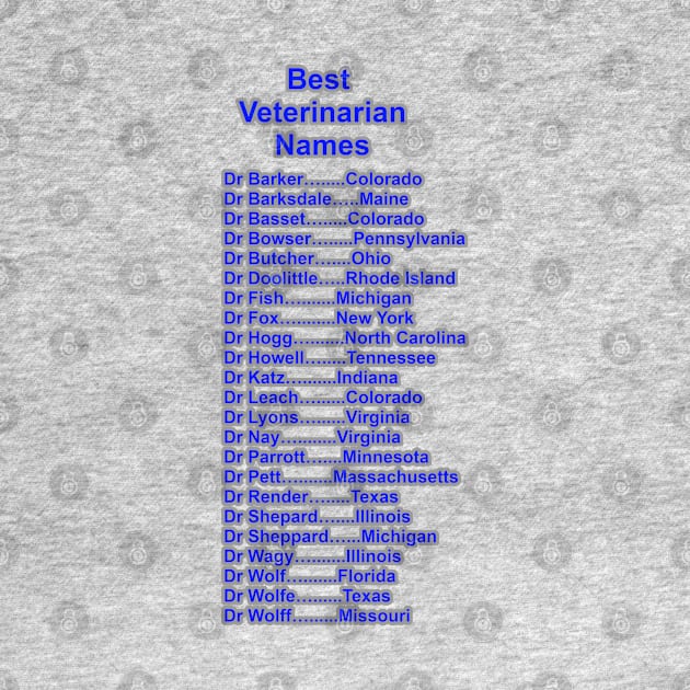 Crazy Vet Names by Tsbybabs